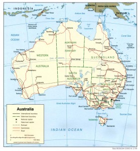Australian map by color line @ flickr.com
